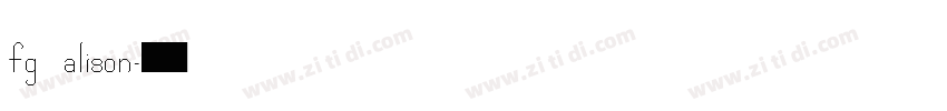 fg alison字体转换